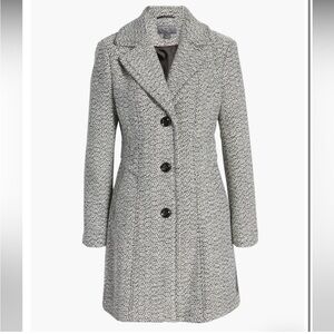 Gallery Women's Black and White Tweed Coat